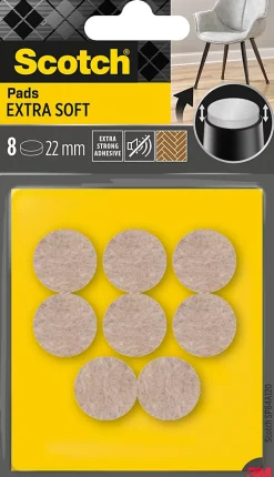 Patin en feutre laine adhésif rond beige ø22 mm^Scotch Best