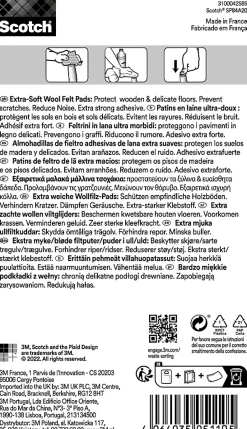 Patin en feutre laine adhésif rond beige ø22 mm^Scotch Best