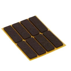 Patin en feutre marron 15 x 45 mm, 8 pièces^Diall