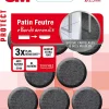 Patin feutre adhésif bi-matière ø 25 mm, 8 pièces-3M Sale