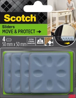 Patin glisseur adhésif carré gris ø50 mm-Scotch Clearance