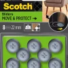 Patin glisseur adhésif rond gris ø22 mm^Scotch Outlet
