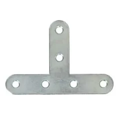 Patte d'assemblage en T Acier zingué L.80xl.15xH.15mm-Diall Discount