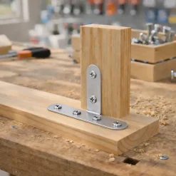 Patte en T coudée Acier zingué l. 80 x L. 15 x H. 42mm^Diall Clearance