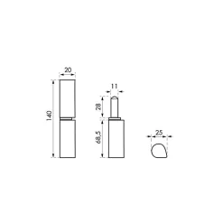 Paumelle à souder sans lame - Hauteur 140 mm-Thirard Discount
