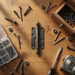 Paumelle à vase acier vieux fer Diall 80 x 45 mm droite^QCL Online