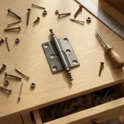 Paumelle à vase acier vieux fer 50 x 40 mm droite vendue par 2-Diall Discount