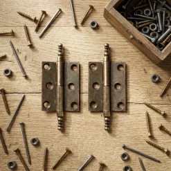 Paumelle à vase acier vieux laiton 50 x 40 mm droite vendue par 2-Diall Online