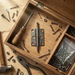 Paumelle à vase acier vieux fer 50 x 40 mm gauche vendue par 2-Diall Hot