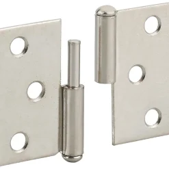 Paumelle de meuble à nœud roulé - - Acier nickelé - Gauche^Thirard