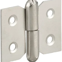 Paumelle de meuble à nœud roulé - - Acier nickelé -Droite^Thirard Online