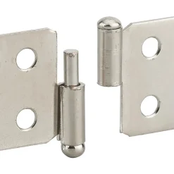 Paumelle de meuble à nœud roulé - - Acier nickelé - Gauche-Thirard