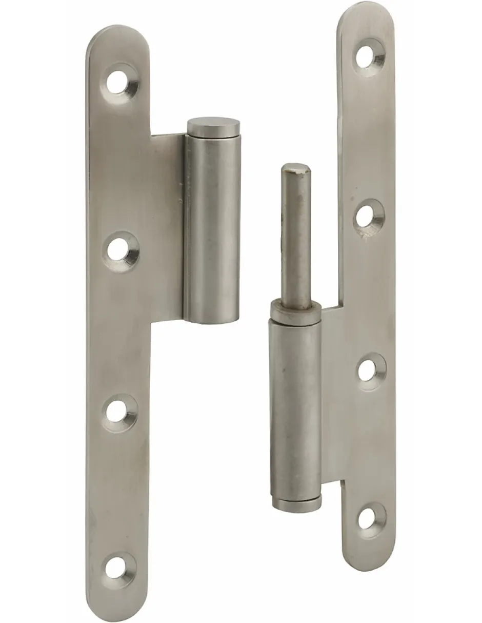 Paumelle de Paris porte d'entrée / d'intérieur, 140x55x2.5mm, inox, gauche --Thirard Clearance