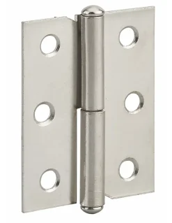 Paumelle de porte de meuble / porte légère, 50x40mm, acier, droite --Thirard New