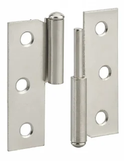 Paumelle de porte de meuble / porte légère, 50x40mm, acier, droite --Thirard New