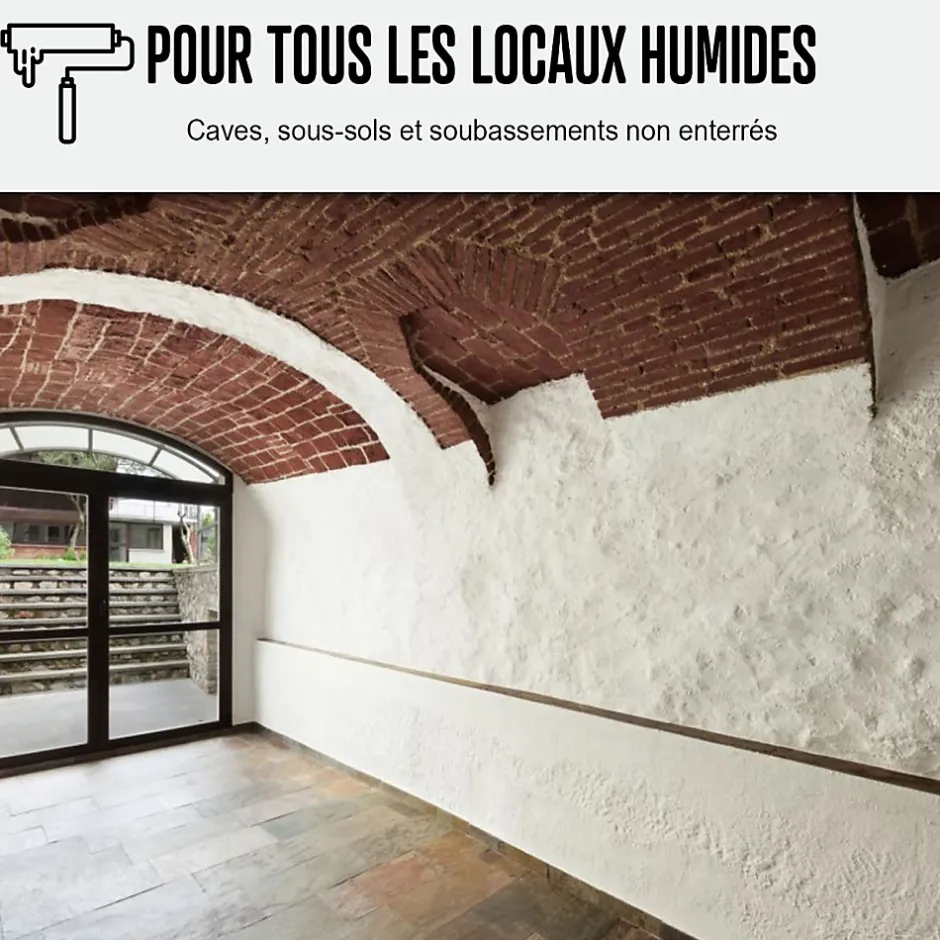 Peinture anti humidité mur humide salle de bain - ARCASCREEN - 2.5 L (jusqu'à 10 m²) --Arcane Industries Outlet