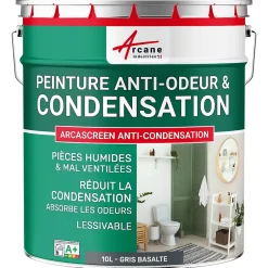 Peinture anti-condensation, anti odeur pour pièces humides Gris Basalte - RAL 7012 - 10 L -^Arcane Industries Online