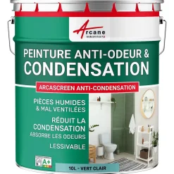 Peinture anti-condensation, anti odeur pour pièces humides Vert clair - RAL 6027 - 10 L -^Arcane Industries Outlet