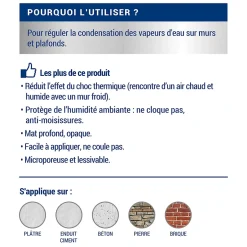 Peinture anti-condensation intérieur mat blanc 2,5L^Ripolin New