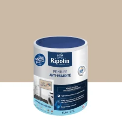 Peinture anti-humidité intérieur satin lin 0,75L-Ripolin Clearance