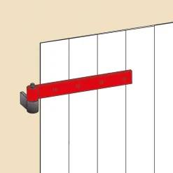Penture bout carré pour volet Ø16 mm L.80 x l.4 x H.4 cm noir Afbat^Afbat - Tb Industrie Sas Outlet