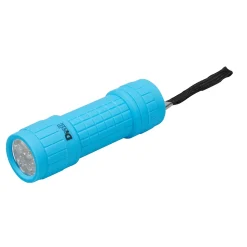Petite lampe torche LED caoutchoutée bleue 27 lumens-Diall Hot
