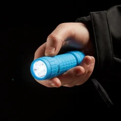 Petite lampe torche LED caoutchoutée bleue 27 lumens-Diall Hot