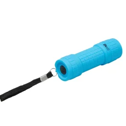 Petite lampe torche LED caoutchoutée bleue 27 lumens-Diall Hot