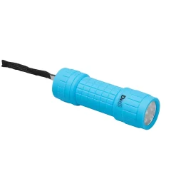 Petite lampe torche LED caoutchoutée bleue 27 lumens-Diall Hot