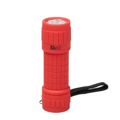 Petite lampe torche LED caoutchoutée rouge 27 lumens-Diall Clearance