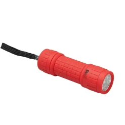 Petite lampe torche LED caoutchoutée rouge 27 lumens-Diall Clearance