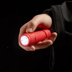 Petite lampe torche LED caoutchoutée rouge 27 lumens-Diall Clearance