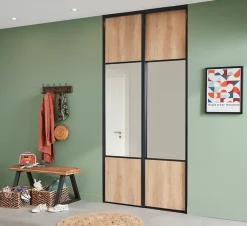 Pied de banc modèle trapèze H. 40 cm métal noir-Mottez Online