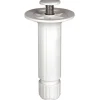 Pied de caisson plastique H. 100 mm x ø28 blanc à vis- New