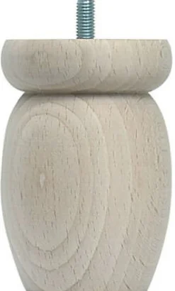 Pied de lit boule H. 100 mm x ø68 mm brut-Bar plus Outlet