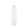 Pied de lit cylindrique en hêtre blanc H. 25 x Ø6,8 cm-Bar plus Discount