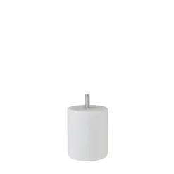 Pied de lit cylindrique en hêtre blanc H. 8 x Ø6,8 cm^Bar plus Clearance