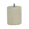 Pied de lit cylindrique H. 80 mm x ø68 mm brut-Bar plus Clearance