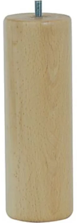 Pied de lit cylindrique H. 200 mm x ø70 mm verni-Bar plus New