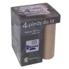 Pied de lit de lits cylindre en hêtre H.15 x ø 5.8 cm, 4 pièces^