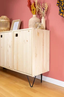 Pied de meuble en triangle en acier noir Cime H. 16 cm^ Discount