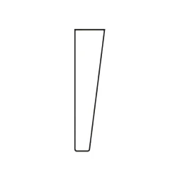 Pied de meuble triangle en acier noir H. 40 cm^ Clearance