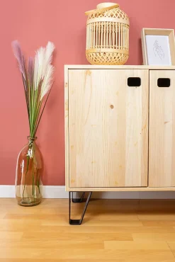 Pied de meuble triangle en acier noir H. 15 cm- New