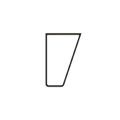 Pied de meuble triangle en acier noir H. 15 cm- New