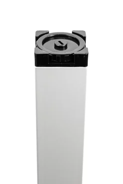 Pied de plan de travail carré en acier epoxy blanc Zoom H. 70 / 110 cm^Cime Best