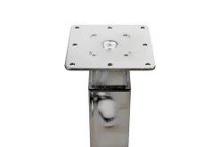 Pied de plan de travail carré en acier chromé Zoom H. 70 / 110-Cime Outlet