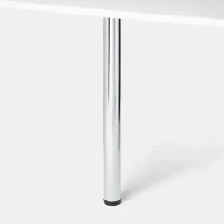 Pied de plan de travail Nantua H. 87.5 cm / 90 cm x ø 6 cm chromé, 1 pièce^GoodHome Online