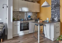 Pied de plan de travail Nantua H. 87.5 cm / 90 cm x ø 6 cm blanc, 1 pièce^GoodHome Hot