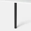 Pied de plan de travail Nantua H. 87.5 cm / 90 cm x ø 6 cm noir, 1 pièce-GoodHome Sale