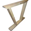 Pied de table bois brut L.79 x 7 H.4 cm- Sale